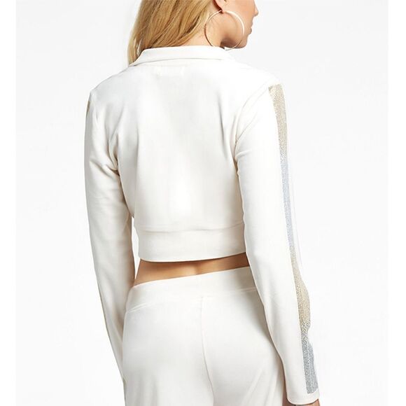 Juicy Couture Women's Embellished Zip-Front Hoodie in the Size Medium - Picture 2 of 7